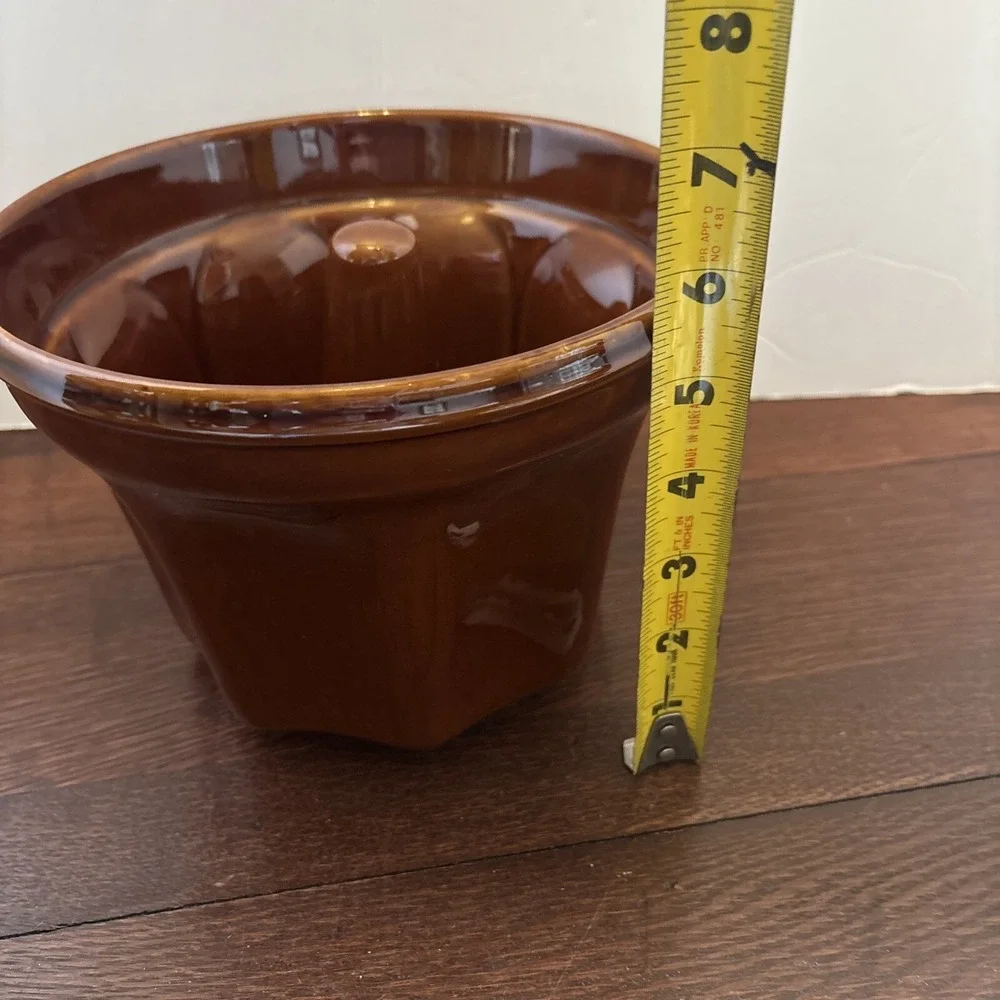 Williams Sonoma Monkey Bread Pan Mold Ceramic Brown Glazed -‎ 8